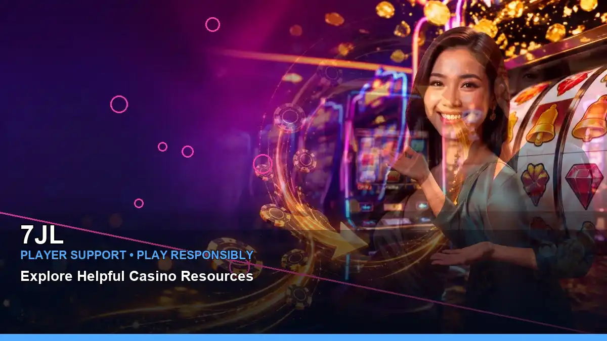 Bright neon slot games showcasing mobile-friendly casino entertainment on 7JL