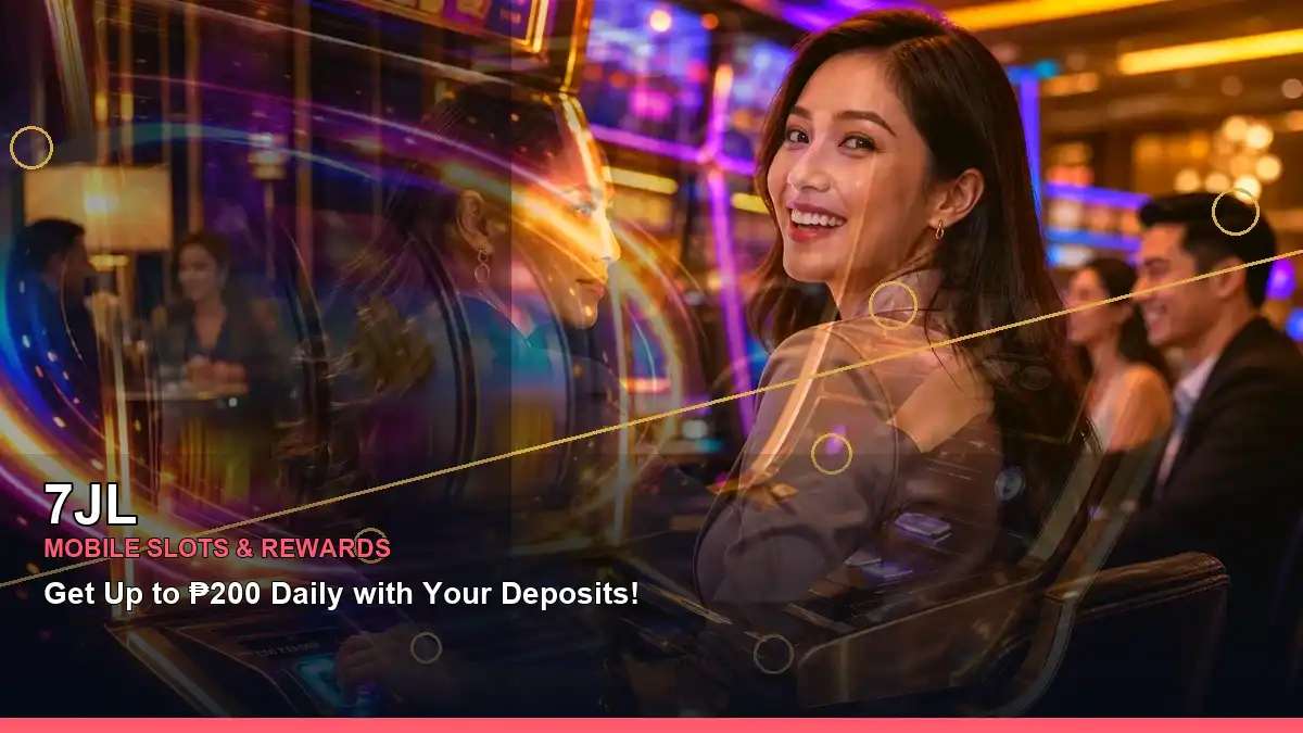 7JL VIP casino rewards lounge presented in a left-diagonal layout for Philippine players