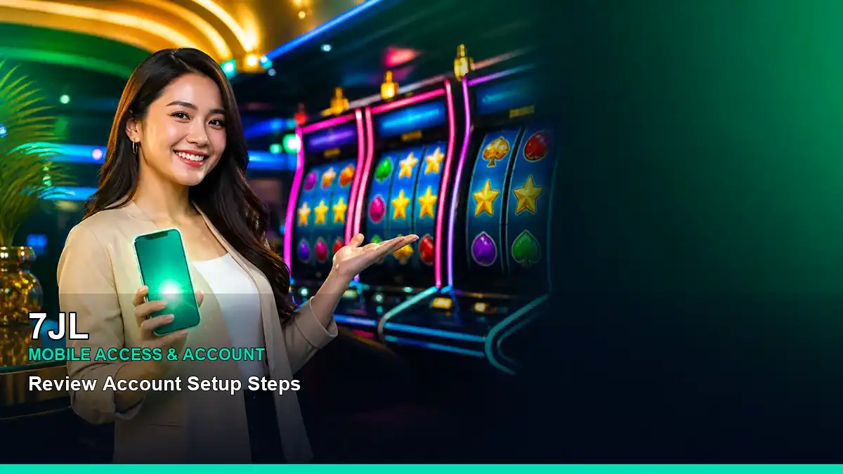 7JL mobile casino play with a bright first-deposit rewards theme
