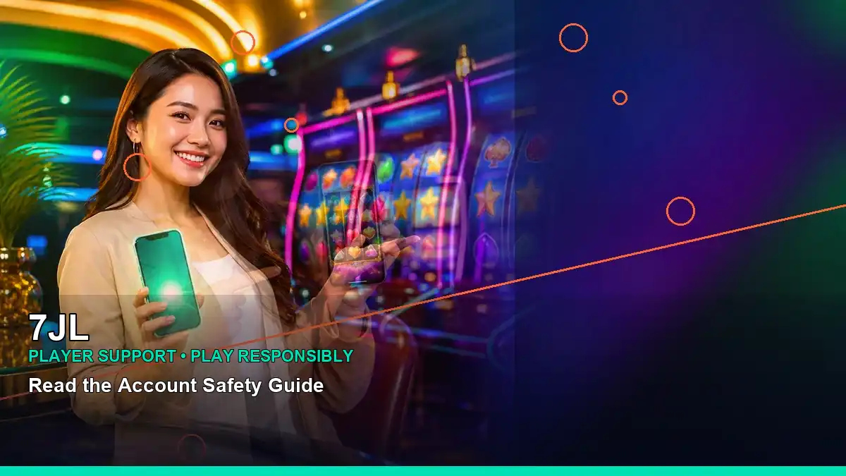 7JL Philippines gaming guide scene featuring close-up reels, casino bonus games, and mobile-friendly play